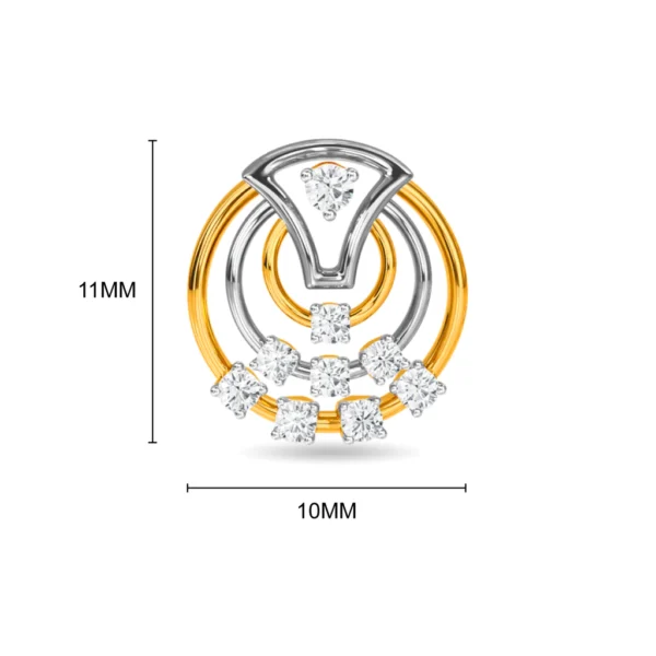 Radiant Orbit Gold Lab Diamond Stud Earrings - Image 2