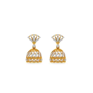 Radiant Royalty Gold Diamond Polki Jhumka Earrings