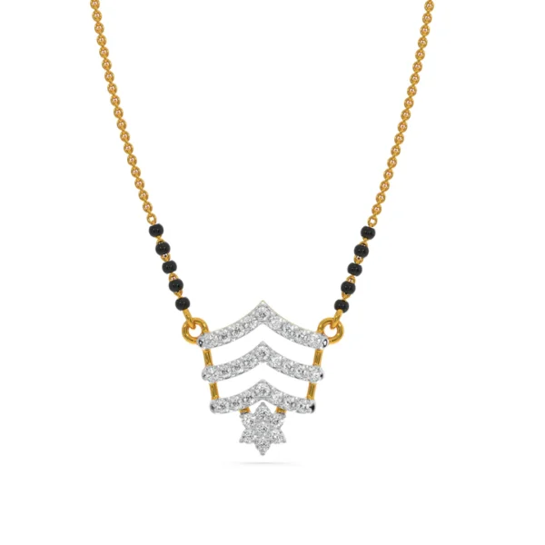 Starlight Zigzag Pattern Dangle Mangalsutra