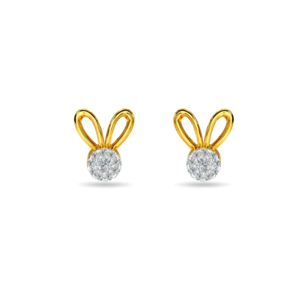 Subtle Sparkle Delicate Gold Diamond Stud Earrings