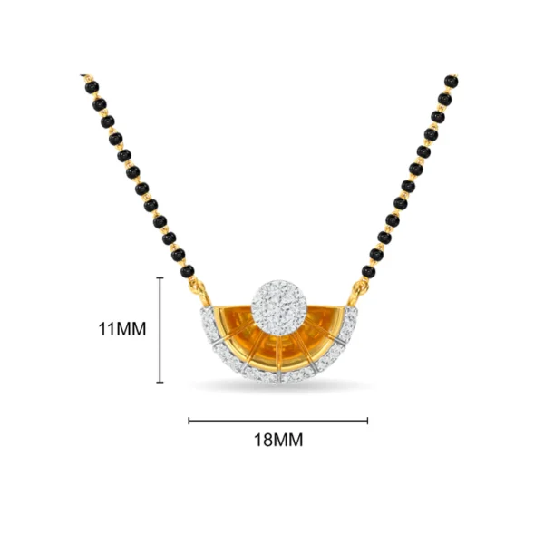 Timeless Crescent Shape Mangalsutra - Image 2