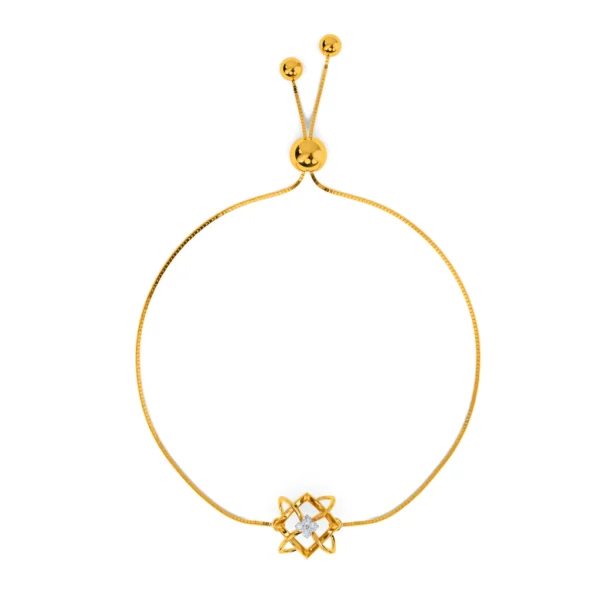 Interlocking Golden Loops Lab Diamond Bracelet - Image 2