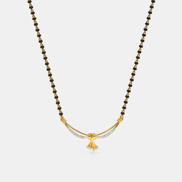 Gold Diamond Knot Mangalsutra Pendant - Image 4