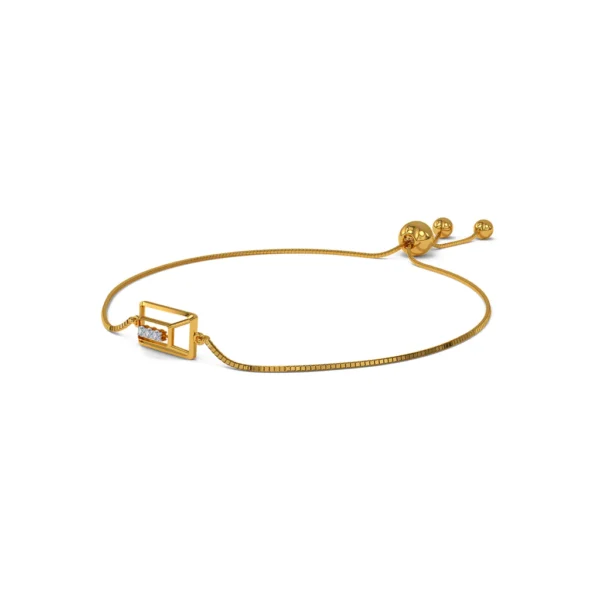 Radiant Geometry Gold Lab Grown Diamond Bracelet - Image 2