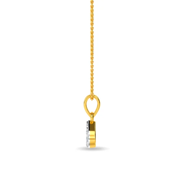 14kt Gold Lab Diamond Drop Pendant - Image 3