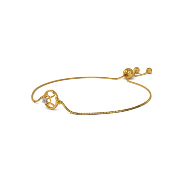 Radiant Circle 14kt Gold Lab Diamond Bracelet - Image 4