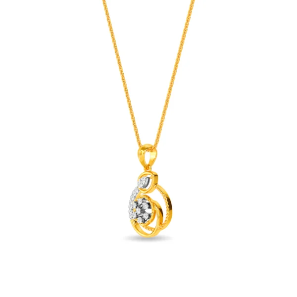 Gold Lab Diamonds Eternal Unity Interlocking Circles Pendant - Image 3