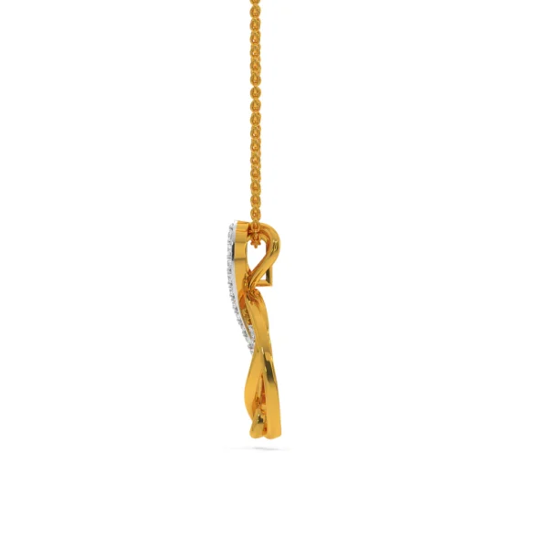 Eternal Bond 14kt Gold Lab Diamond Love Knot Pendant - Image 3