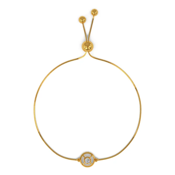 Radiant Circle 14kt Gold Lab Diamond Bracelet - Image 5