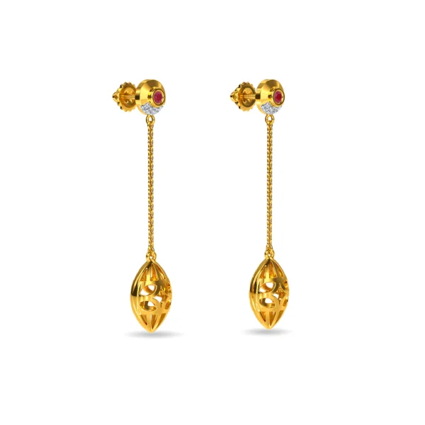 Timeless Elegance: Gold Drop Earrings for Women - Image 2