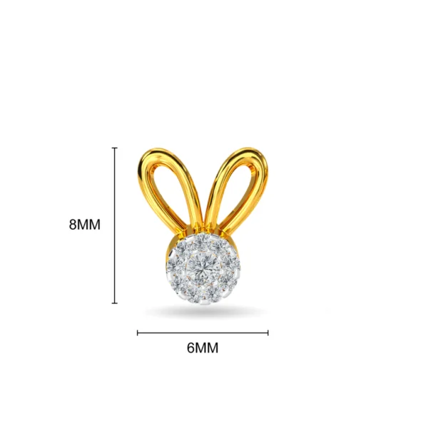 Subtle Sparkle: Delicate Gold Diamond Stud Earrings - Image 2