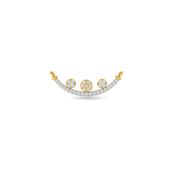 Exquisite Diamond 14KT Gold Mangalsutra Pendant - Image 3