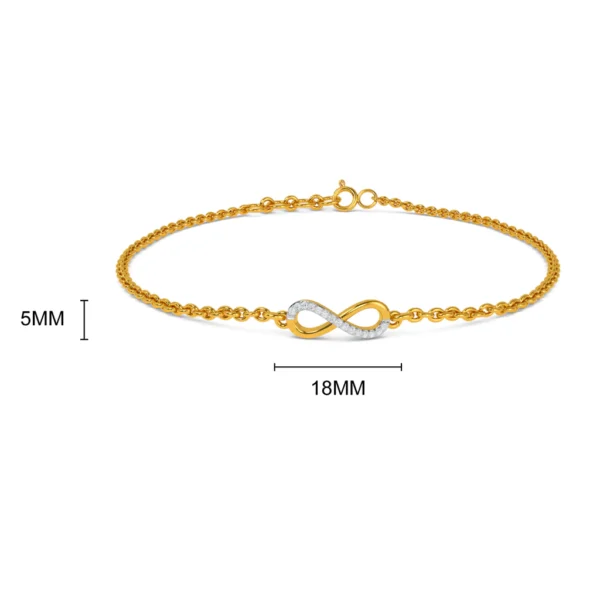 Eternal Connection Infinity Knot Lab Diamond Bracelet - Image 3