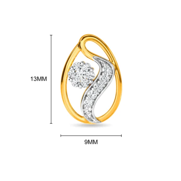Radiant Gold Lab Diamond Cluster Stud Earrings - Image 2