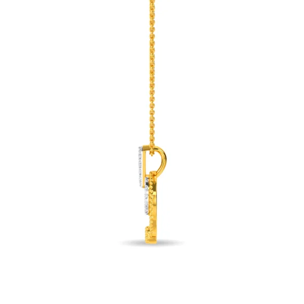 Lab Diamonds Eternal Connection Two Intertwined Gold Circles Pendant - Image 3