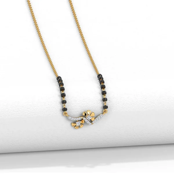 Elegant Harmony Mangalsutra Flower Design - Image 3