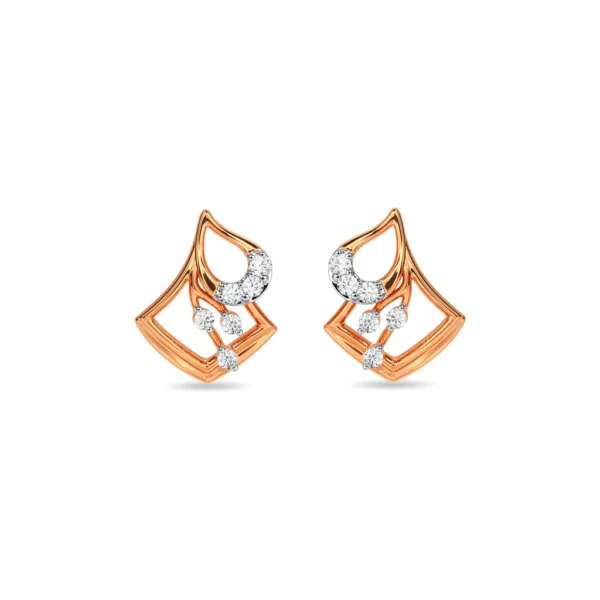 14KT Gold Lab Diamond Stud Earrings Sparkle with Brilliance - Image 4