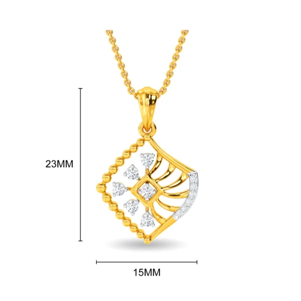 Lab Diamonds Blooming Geometry Square Flower Pendant - Image 4