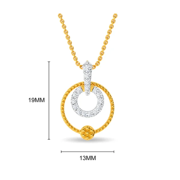Lab Diamonds Eternal Connection Two Intertwined Gold Circles Pendant - Image 2