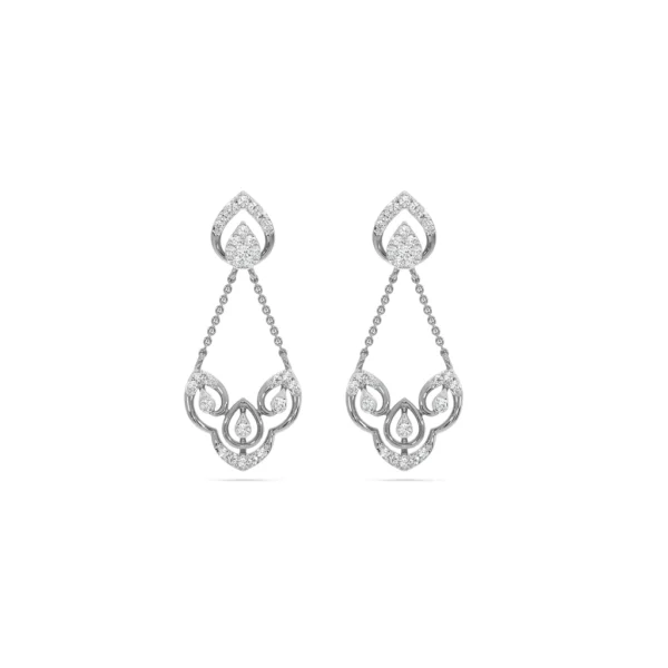 Gold Lab Diamond Dangle Drop Earrings for Women - Image 5
