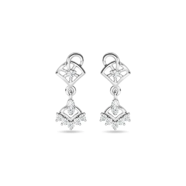 Gold Lab Diamond Dangle Cascade Earrings - Image 5
