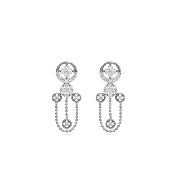 Gleaming Fusion Gold Lab Diamond Dangler Earrings - Image 6