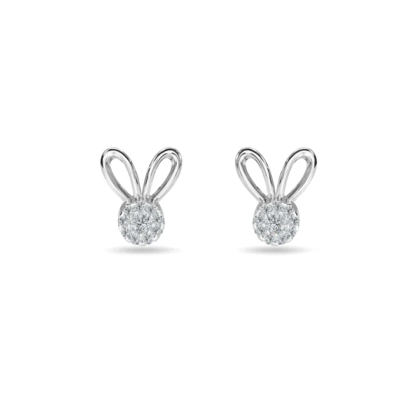 Subtle Sparkle: Delicate Gold Diamond Stud Earrings - Image 5