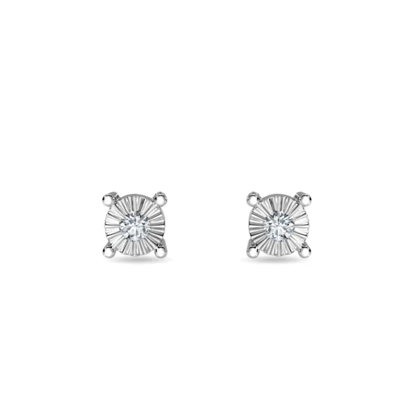 Classic Solitaire Gold Single Lab Diamond Stud Earring - Image 6