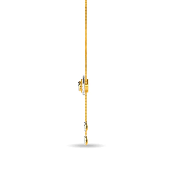 Gold Lab Diamond Teardrop Concentric Necklace - Image 4