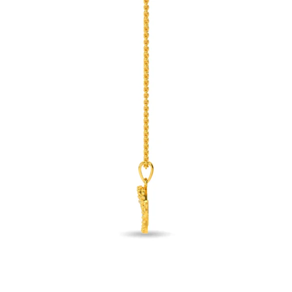 Radiant Orbit Gold Lab Diamond Circular Drop Pendant - Image 4
