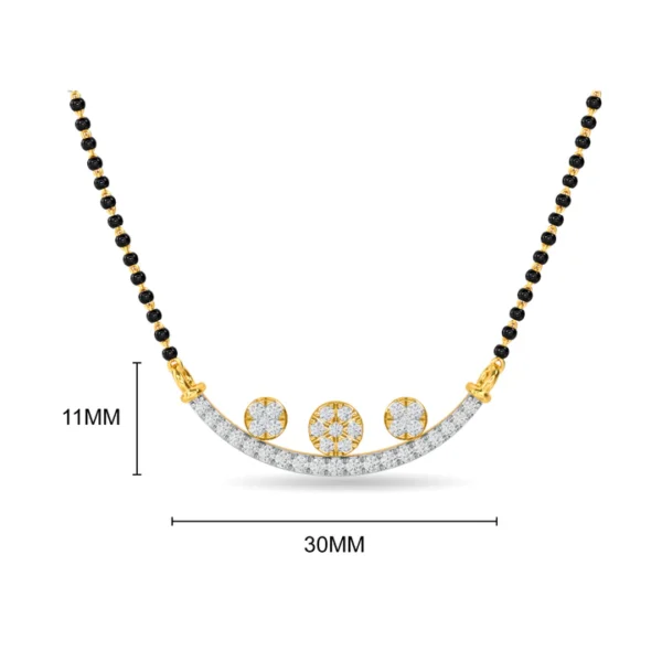 Exquisite Diamond 14KT Gold Mangalsutra Pendant - Image 4