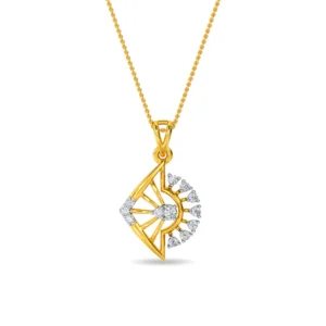 14KT Gold Diamond Archer Pendant PE73