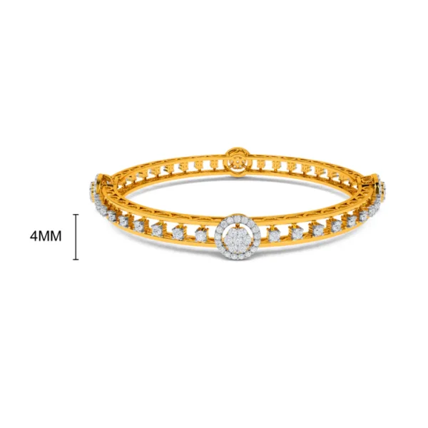 Buy Radiant Elegance Gold Diamond Bangles - Image 4