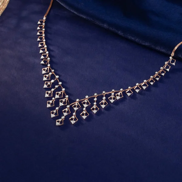 Buy Dazzling Droplets Lab Diamond Necklace - Image 4