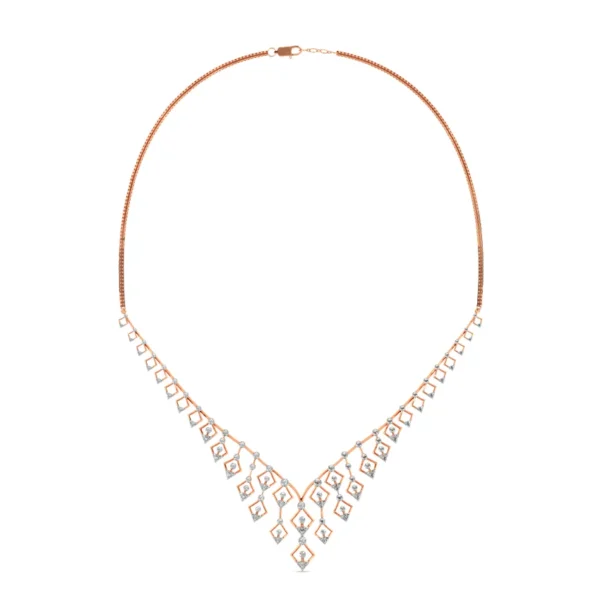 Buy Dazzling Droplets Lab Diamond Necklace - Image 5