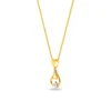 Drop & Floret Gold Lab Diamond Pendant - Image 4