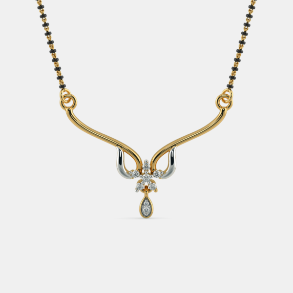 Elegant Harmony Gold Diamond Mangalsutra Pendant