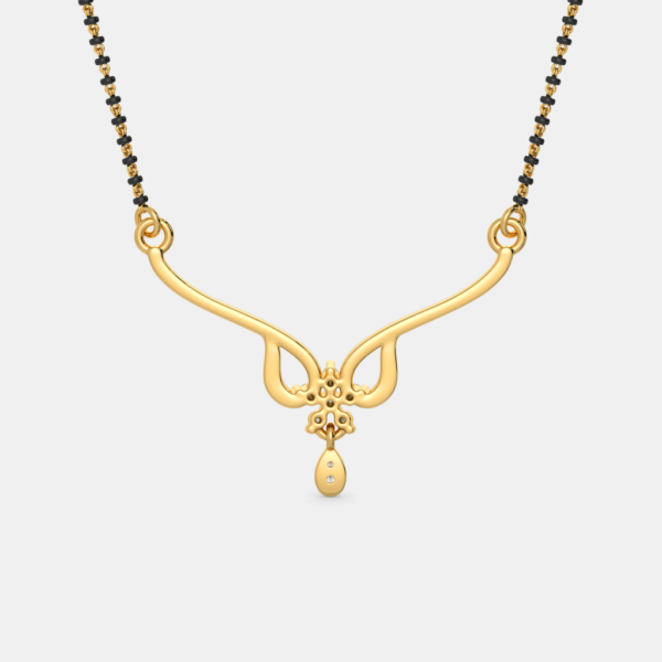 Elegant Harmony Gold Diamond Mangalsutra Pendant - Image 3