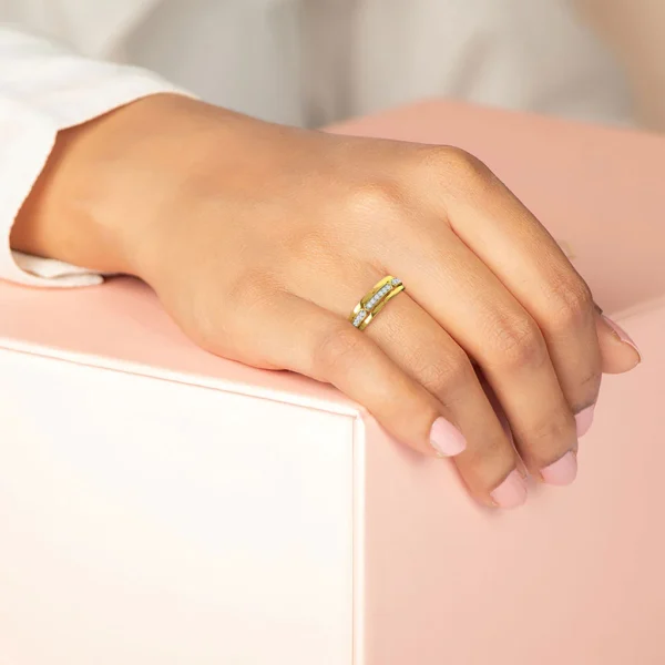 Gold Eternal Radiance Lab Diamond Ring for Her - Image 2