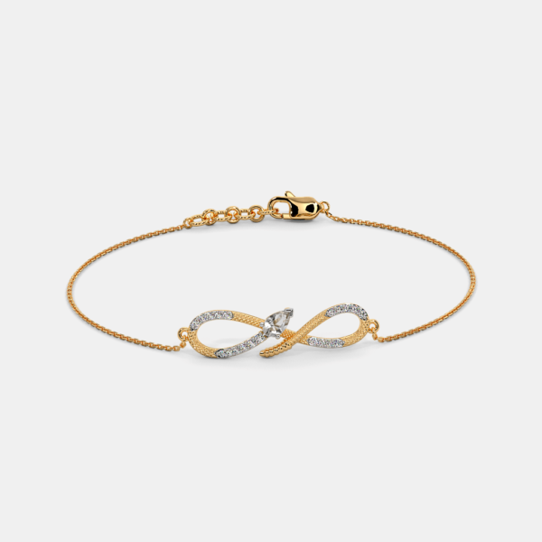 Gold Lab Grown Diamond Anaconda Bracelet