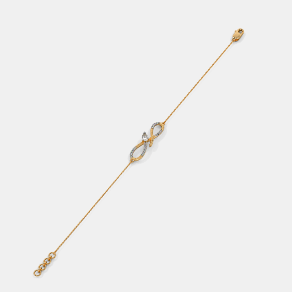 Gold Lab Grown Diamond Anaconda Bracelet - Image 3