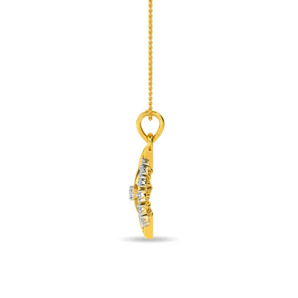 14KT Gold Diamond Archer Pendant - Image 4