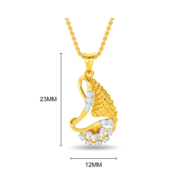 Gold Lab Diamond Versatile Design Pendant for Gift Her - Image 2