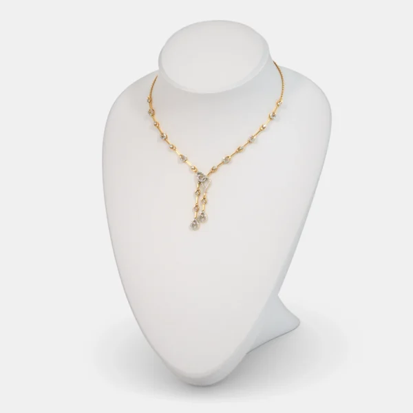 Gold Links and Diamond-Encrusted Motifs Necklace - Image 3