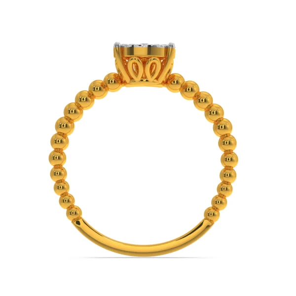 Golden Halo Pear Lab Diamond Ring - Image 3