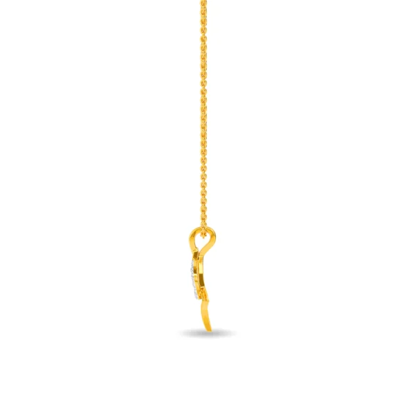 Geometric Shapes Interlocking Gold Lab Diamond Pendant - Image 4