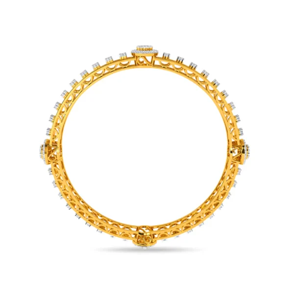 Buy Radiant Elegance Gold Diamond Bangles - Image 5