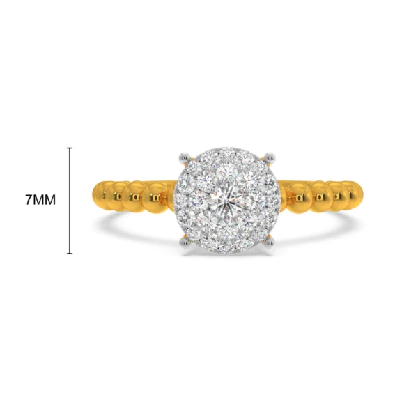 The Radiant Halo Lab Diamond Ring - Image 3