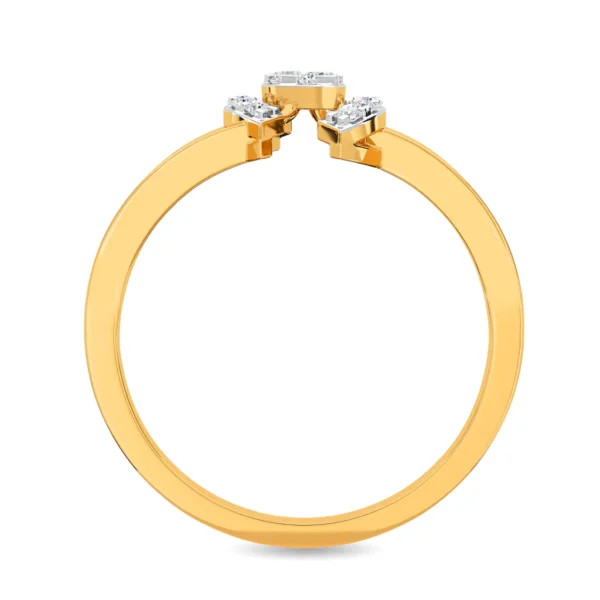Eye-Shaped Lab Diamond Gold Ring for Her - Image 4