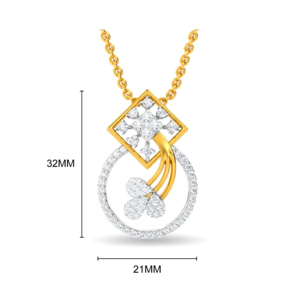 Buy Geometric Elegance Lab Diamond Pendant - Image 2